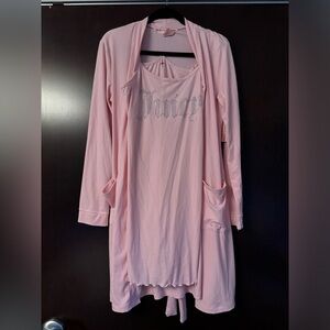 Juicy Couture Pink Nighty and Robe Set Small